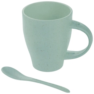 Чашка Voyager бамбукова 300 мл з ложкою зелена(V0847-10) зображення 1