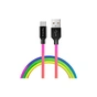 Дата кабель USB 2.0 AM to Micro 5P 1.0m multicolor ColorWay (CW-CBUM017-MC) - зменшене зображення 1