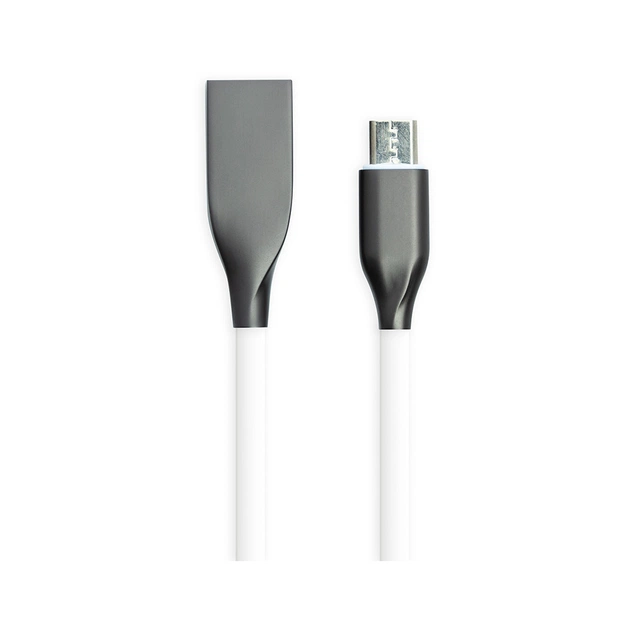 Дата кабель USB 2.0 AM to Micro 5P 1.0m white PowerPlant (CA910700) - изображение 1