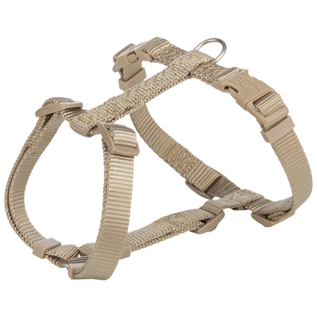 Шлея для собак Trixie Premium H-harness L 60-87 см 25 мм Пісочна (4053032673205) - зображення 1