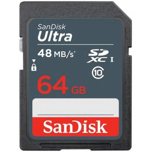 Карта пам'яті SanDisk 64GB SDXC class 10 UHS-I Ultra (SDSDUNB-064G-GN3IN) зображення 1