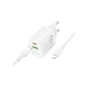 Зарядний пристрій BOROFONE BN29 Fuente 1xUSB-C PD30W + 1xUSB QC3.0 + cable USB-C to Lightning White (6941991120336) - уменьшенное изображение 3