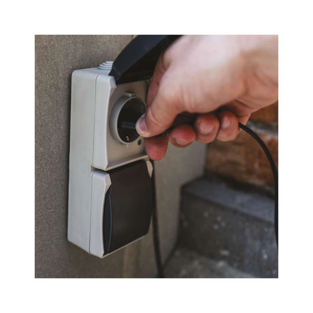 Розетка EMOS вертикальна зовнішня IP44 Сіро-чорна (A1396.3) - picture 7