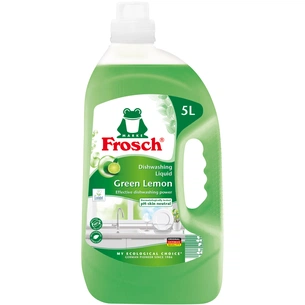 Засіб для ручного миття посуду Frosch Зелений лимон 5 л (4009175956156) изображение 1