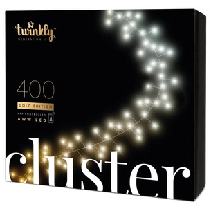 Гірлянда Twinkly Smart LED Cluster AWW, 400, BT+WiFi, Gen II, IP44 кабель чо (TWC400GOP-BEU) зображення 1