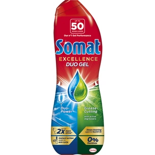 Гель для миття посуду в посудомийці Somat Excellence Duo Gel Антижир 900 мл (9000101505702) зображення 1