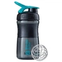 Шейкер спортивний BlenderBottle SportMixer 590ml Black/Teal ORIGINAL (SM 20oz Black/Teal) - зменшене зображення 1