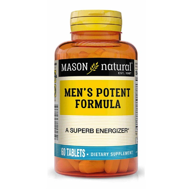 Витаминно-минеральный комплекс Mason Natural Мужская формула потенции, Men’s Potent Formula, 60 таблеток (MAV12025) - изображение 1