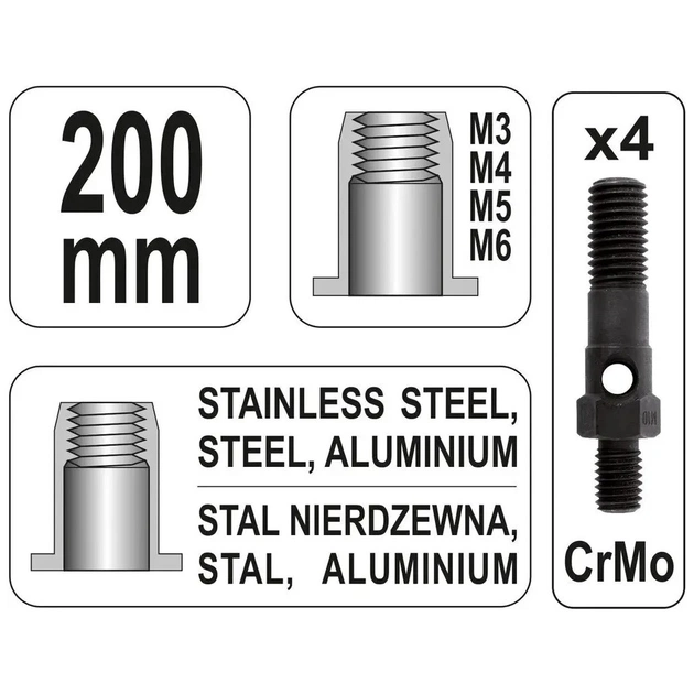 Заклепувальник Yato YT-36140 - picture 5
