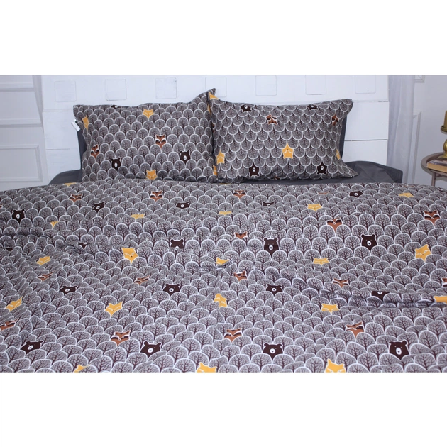 Постільна білизна MirSon Бязь Ranforce Elite 17-0526 Fabulous forest grey Полуторна (2200004699066) - зображення 1
