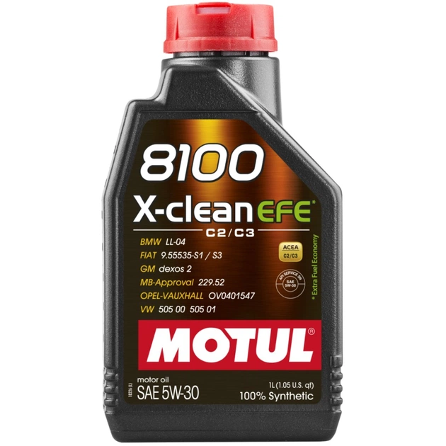 Моторна олива MOTUL 8100 X-cleаn EFE SAE 5W-30, 1л - зображення 1