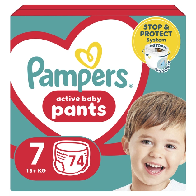 Підгузки Pampers трусики Pants Giant Розмір 7 (15+ кг) 74 шт. (8006540069622) - зображення 1