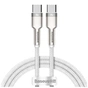 Дата кабель USB-C to USB-C 1.0m 100W metal white Baseus (CATJK-C02) - уменьшенное изображение 1