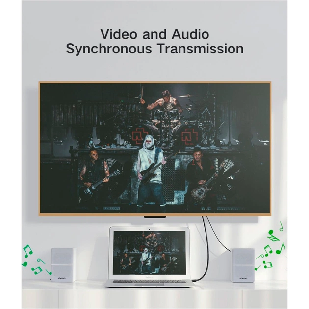 Кабель мультимедійний miniDisplayPort M to HDMI M 1.5m MD101 4K black Ugreen (20848) - picture 5