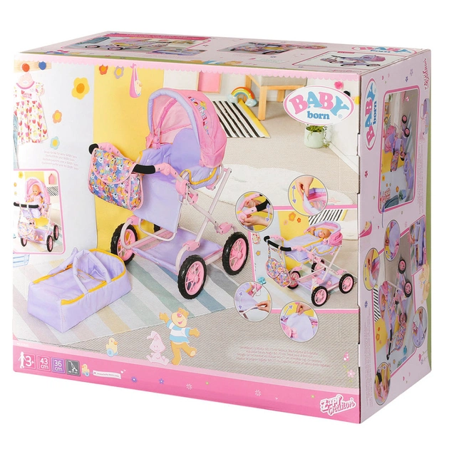 Коляска для ляльок Zapf Baby Born Делюкс S2 складана, із сумкою (828649) - picture 11