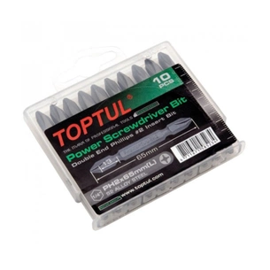 Набір біт Toptul двосторонніх 1/4" PH2х65мм 10шт. (GAAW1001) зображення 1