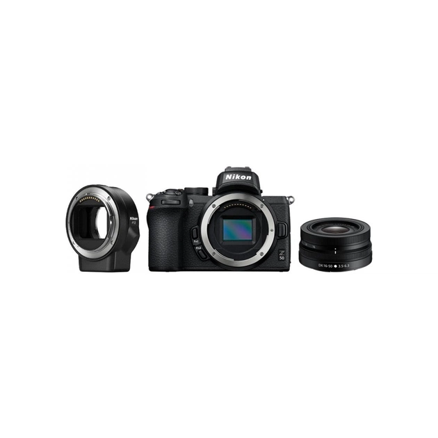 Цифровий фотоапарат Nikon Z50 + 16-50mm VR + FTZ (VOA050K004) - изображение 1