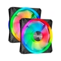 Кулер до корпусу Corsair QL Series, QL140 RGB, 140mm RGB LED Fan (CO-9050100-WW) - зменшене зображення 1