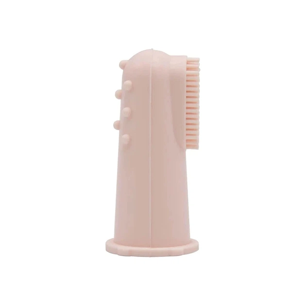 Дитяча зубна щітка Difrax Cиліконова, масажна, Pink (377 Pink) - изображение 1