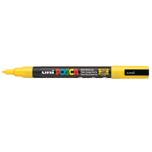 Маркер UNI Posca, 0.9-1.3мм, Жовтий (PC-3M.Yellow) - зображення 1