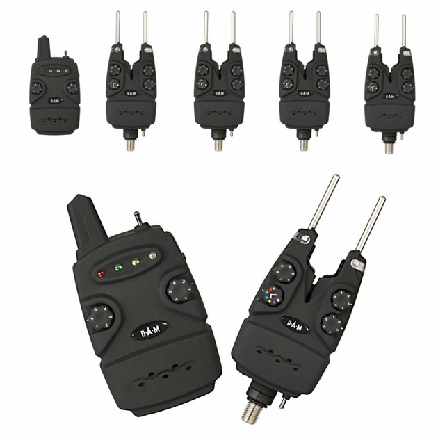 Індикатор клювання DAM набір у кейсі Multi-Color Wireless Alarm Set 4+1 (52399) - зображення 1