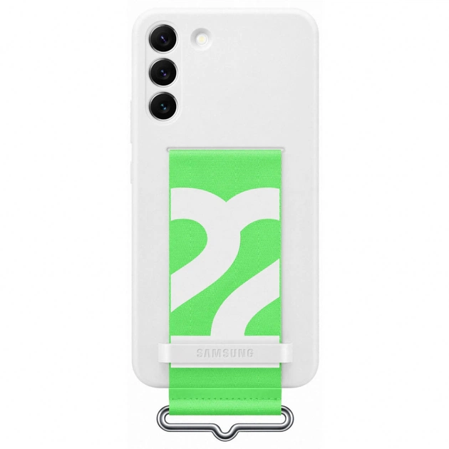 Чехол для мобильного телефона Samsung Silicone with Strap Cover Galaxy S22 Plus White (EF-GS906TWEGRU) - изображение 1