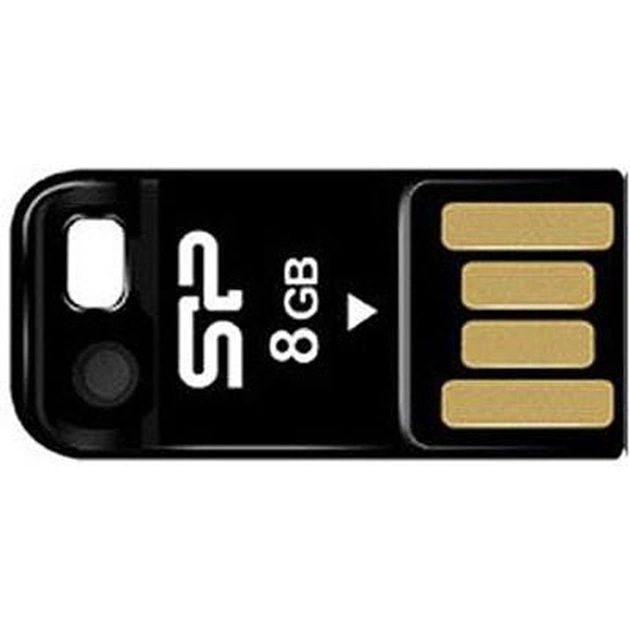 USB флеш накопичувач Silicon Power 8Gb Touch T02 black (SP008GBUF2T02V1K) - изображение 1