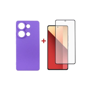 Чохол до мобільного телефона Dengos Kit for Xiaomi Redmi Note 13 Pro 4G case + glass (Purple) (DG-KM-64) зображення 1