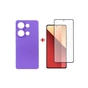 Чохол до мобільного телефона Dengos Kit for Xiaomi Redmi Note 13 Pro 4G case + glass (Purple) (DG-KM-64) - зменшене зображення 1