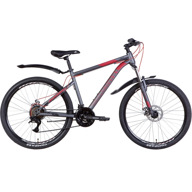 Велосипед Discovery 26" Trek AM DD рама-15" 2022 Grey/Red (OPS-DIS-26-477) - зображення 1