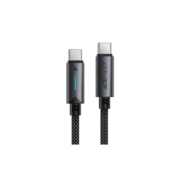Дата кабель USB-C to USB-C 1.2m 60W nylon black Acefast (6974316284475) - зображення 1