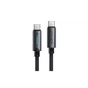 Дата кабель USB-C to USB-C 1.2m 60W nylon black Acefast (6974316284475) - зменшене зображення 1