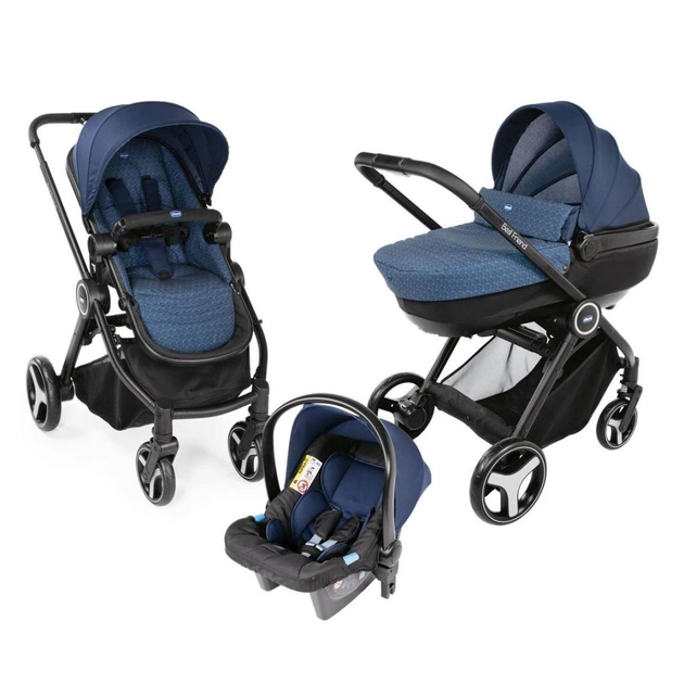 Коляска Chicco 3 в 1 Trio Best Friend + Comfort Синя (79420.79) - изображение 1