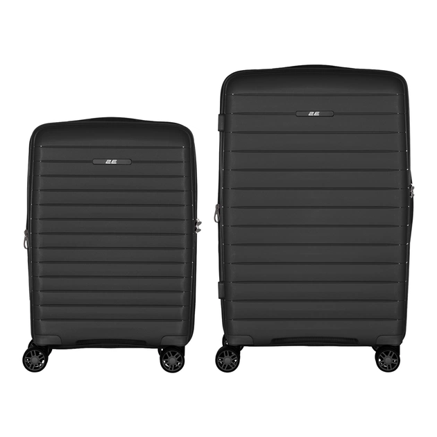 Набір валіз 2E Aero (M+S), чорні (2E-SPP-AERO-SET2-BK) - зображення 2