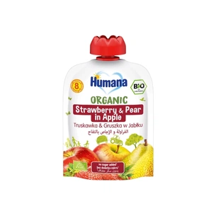 Дитяче пюре Humana Яблуко-Груша-Полуниця 90 г (4031244716064) зображення 1