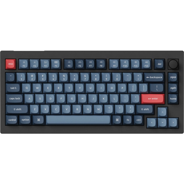 Клавіатура Keychron V1 Max Gateron Jupiter Red QMK Hot-swap Wireless/Bluetooth/USB UA Black (V1MD1_KEYCHRON) - зображення 1