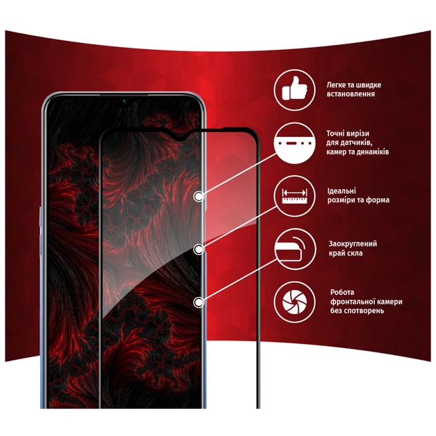 Скло захисне Intaleo Full Glue Oppo A55 5G (1283126522116) - picture 3
