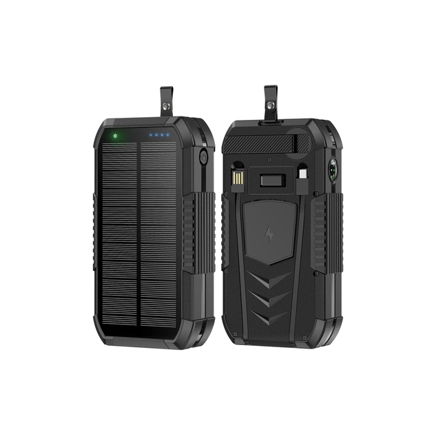 Батарея універсальна AURA NRG-40SE ARM SOLAR 40000mAh Wireless Dynamo charging Black (PBANRG40SEB) - зображення 1
