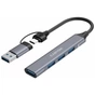 Концентратор Canyon hub DS-02 4in1 USB-A/C Grey (CNS-TDS02G) - зменшене зображення 4