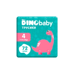 Підгузки Dino Baby Розмір 4 (7-14 кг) (2 пачки по 36 шт) 72 шт (2000998939571) зображення 1