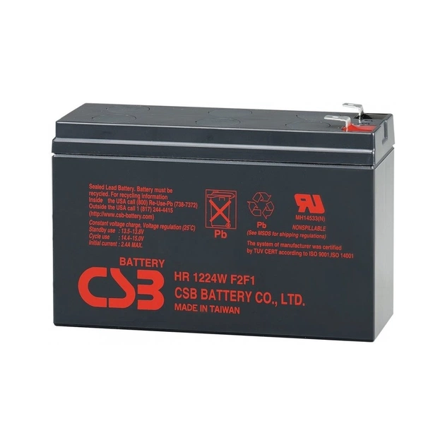 Батарея до ДБЖ 12В 6.5Ач CSB (HR1224WF2F1) - зображення 1