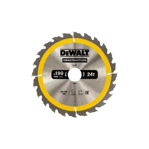 Диск пильний DeWALT CONSTRUCTION 190 х 30 мм, 24z (ATB), 16 градусів (DT1944) зображення 1