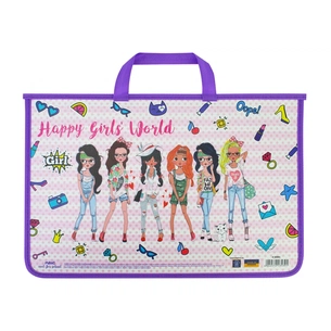 Папка - портфель Maxi А4 пластиковий на блискавці Beauty (MX30001) зображення 1