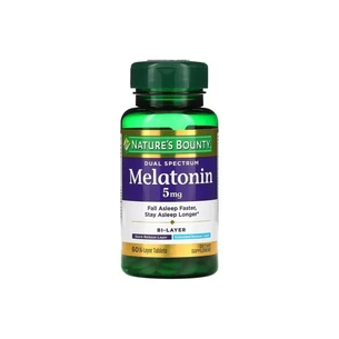 Аминокислота Nature's Bounty Мелатонин двойного спектра, 5 мг, Melatonin Dual Spectrum, 60 табле (NRT53098) изображение 1