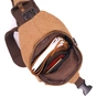 Сумка Vintage Чоловіча через плече з кабелем USB текстильна Коричнева (21222) - зменшене зображення 5