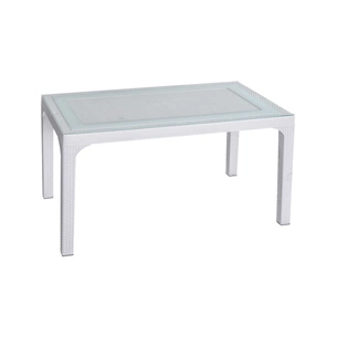 Стіл садовий Irak Plastik під ротанг 80х140 см білий (4775) зображення 1