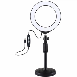 Набір блогера Puluz Ring USB LED lamp PKT3047B 6.2" + table mount (PKT3047B) зображення 1