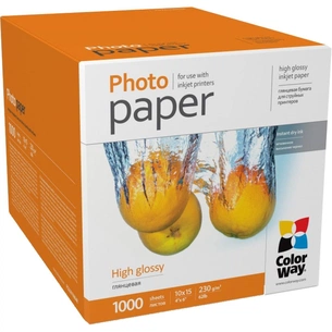 Фотопапір ColorWay 10x15 230г glossy, 1000с (PG23010004R) зображення 1