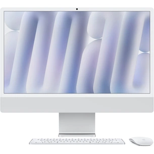Комп'ютер Apple 24" iMac Retina 4.5K / Apple M4 (10-c/CPU, 10-c/GPU), 16, 256, Silver (MWUU3UA/A) зображення 1
