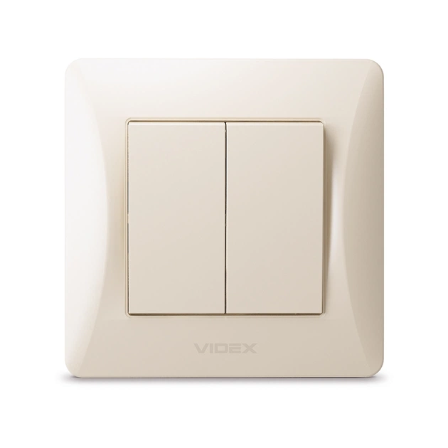 Вимикач Videx BINERA 2кл кремовий (VF-BNSW2-CR) - зображення 2